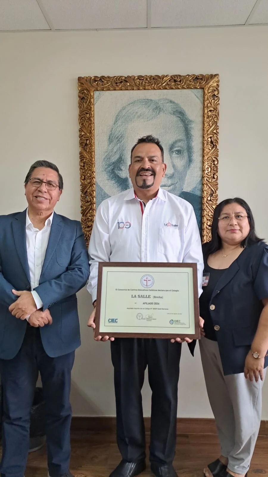 Certificado de Afiliación 2026 para el Colegio La Salle de Lima