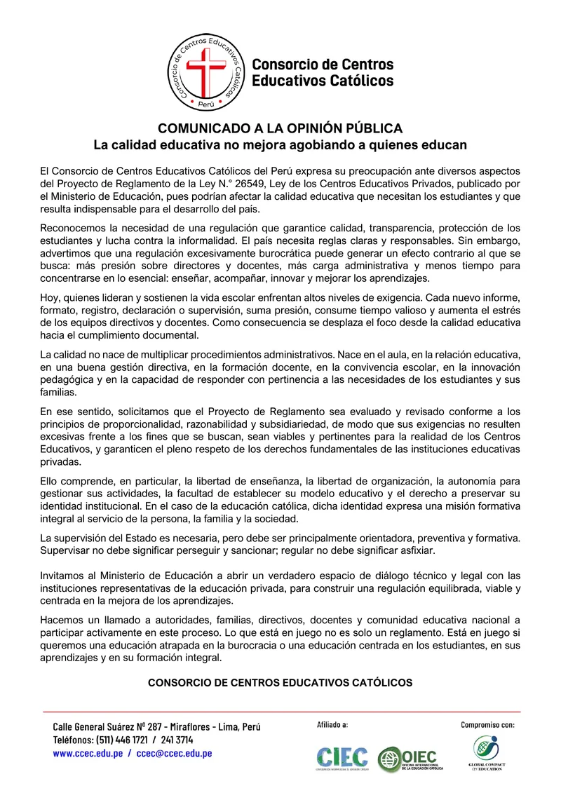La calidad educativa no mejora agobiando a quienes educan