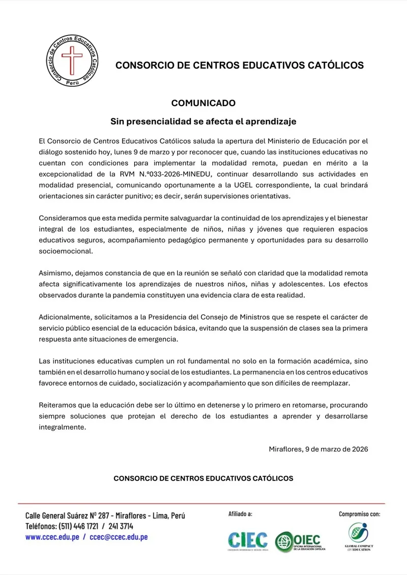 Sin presencialidad se afecta el aprendizaje