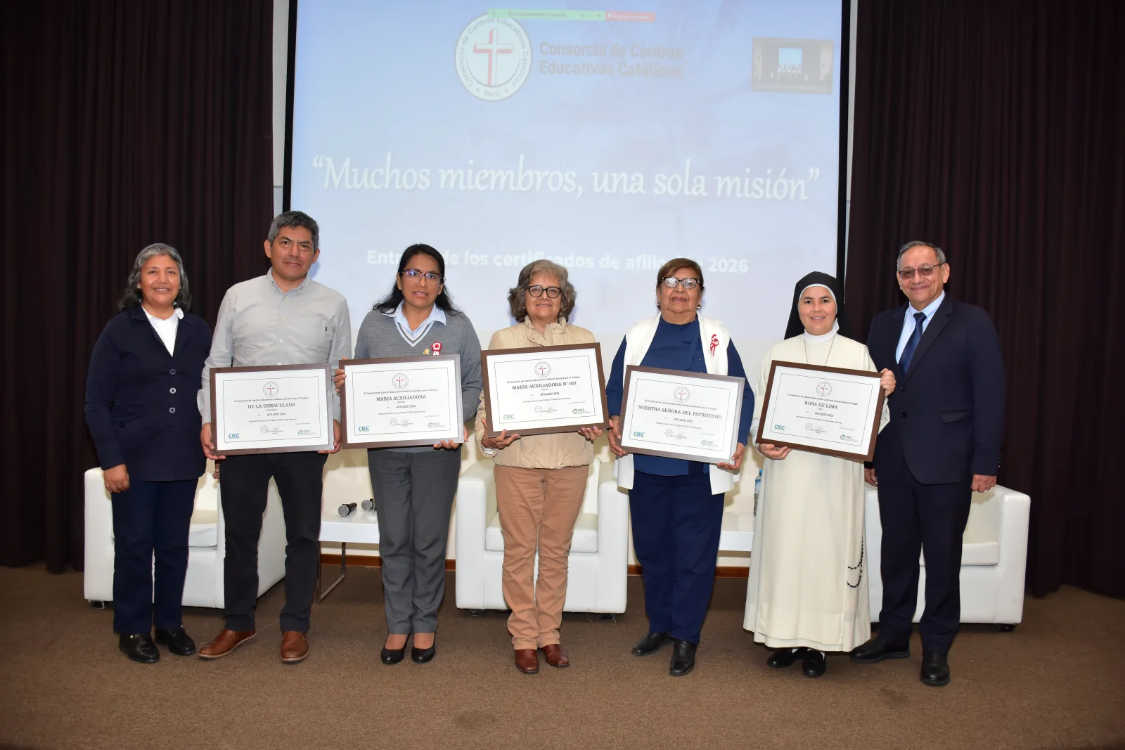 Entrega de Certificados de Afiliación CCEC 2026: Muchos miembros, una sola misión