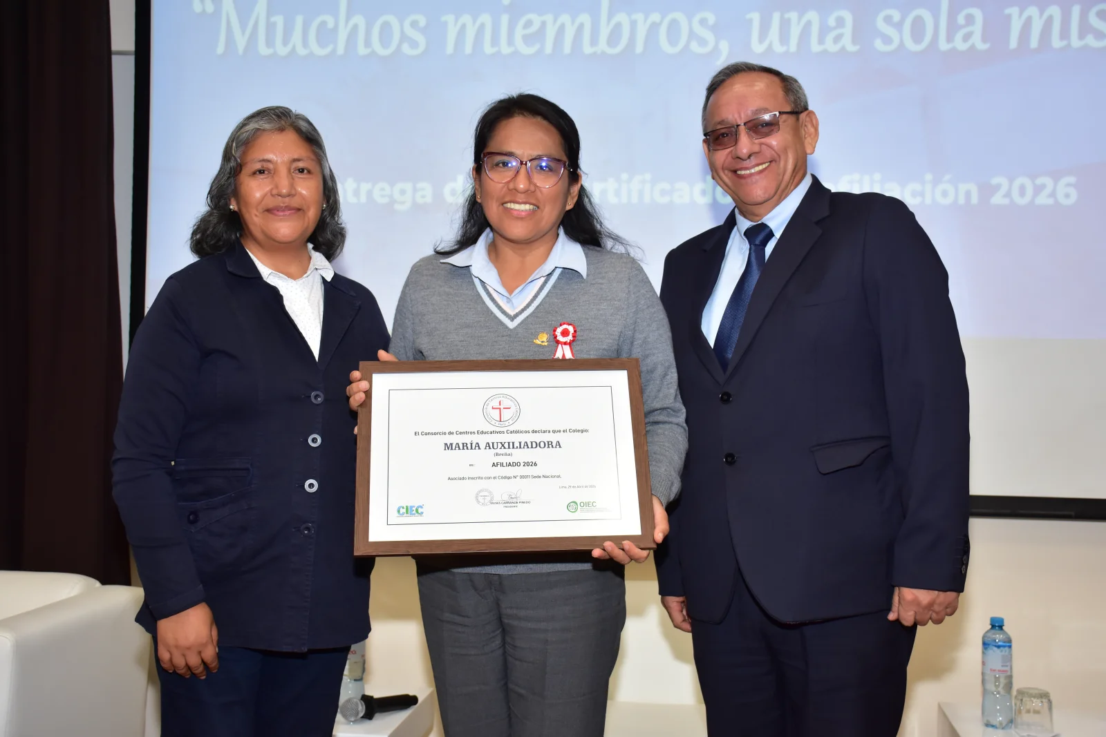 Colegio María Auxiliadora de Breña recibe su Certificado de Afiliación CCEC 2026